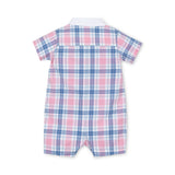 Stretch Organic Poplin Button Front Romper from Hope & Henry