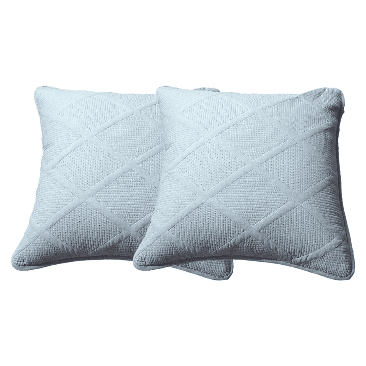 Tache Cotton Seafoam Blue Soothing Pastel Diamond Cushion Covers from Tache Home Fashion
