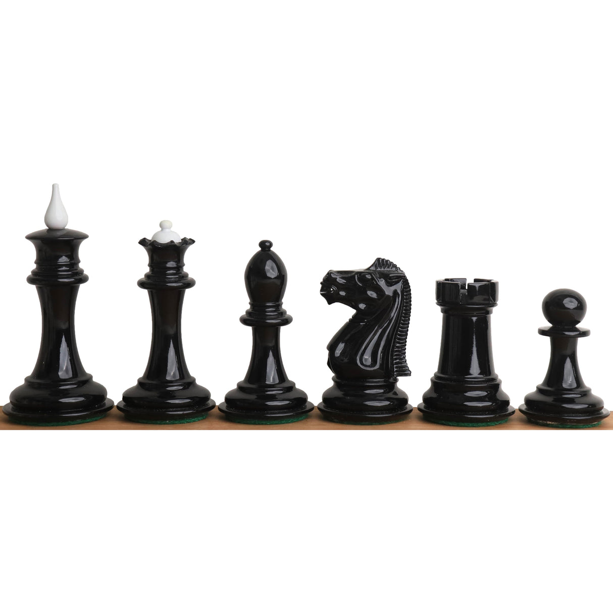 Soviet Reproduced 1940s' Chess Set- Chess Pieces Only - Black and White Lacquer Boxwood From Royal Chess Mall