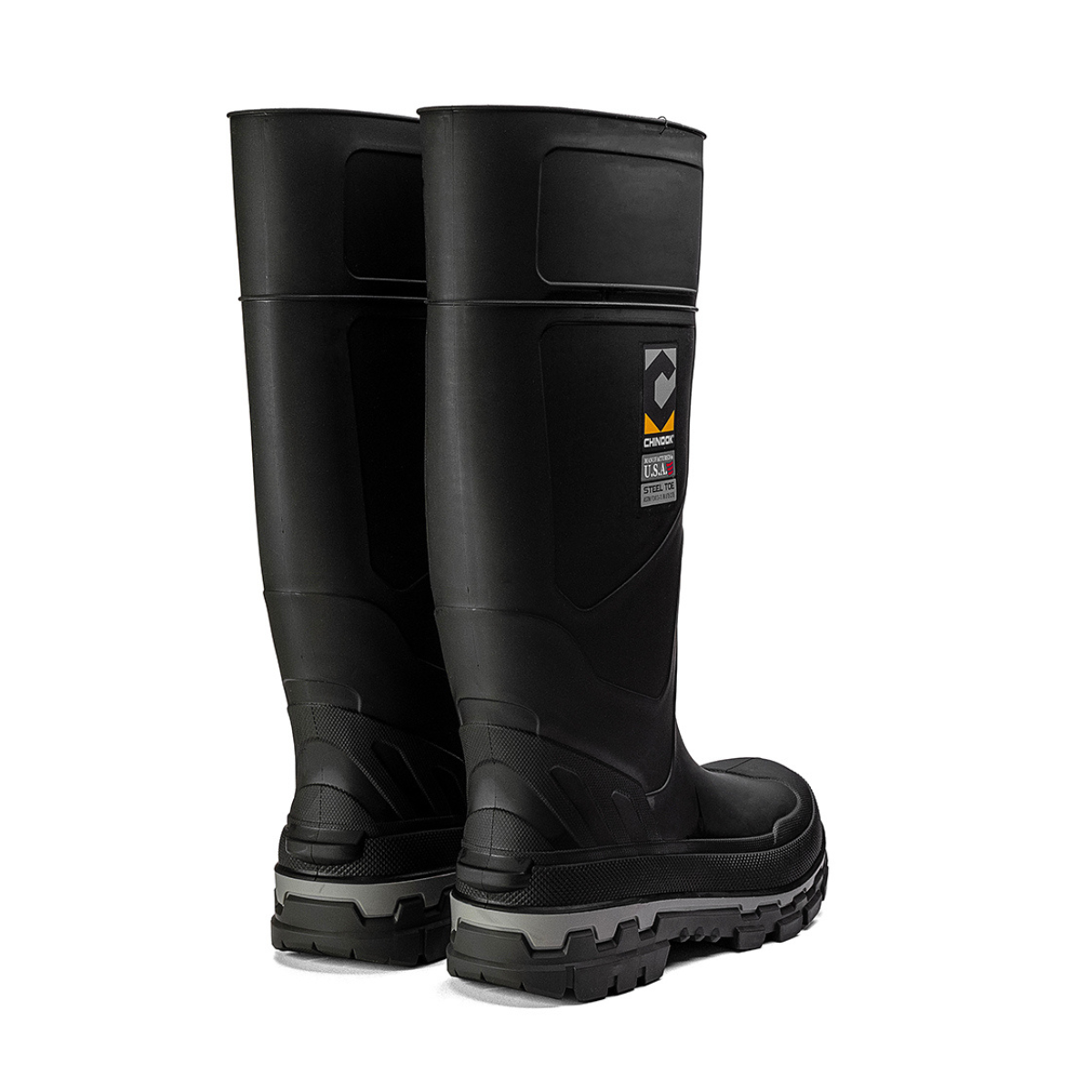 Kickaxe 15" Steel Toe Waterproof Rubber Boot – Black/Grey From Chinook Footwear