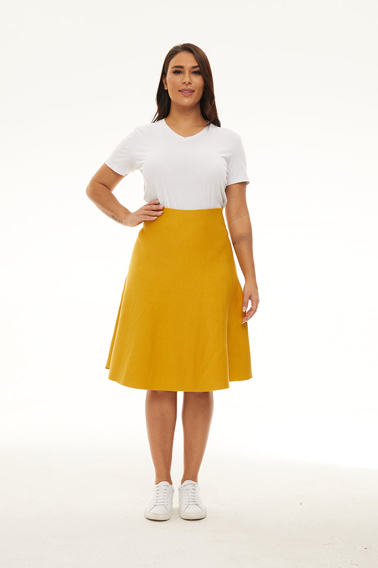 MM PURPLE LABEL - YR RND MUSTARD (PLUS SIZE) From Mia Mod