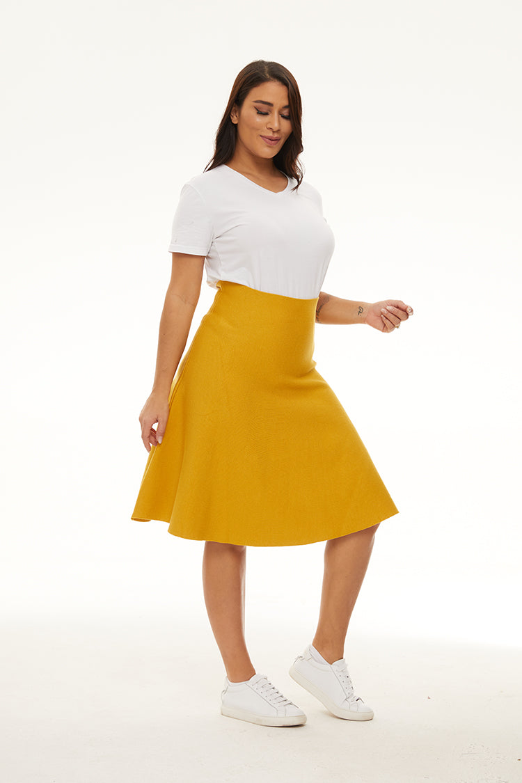 MM PURPLE LABEL - YR RND MUSTARD (PLUS SIZE) From Mia Mod