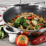Better Chef 12.5-Inch 3-Ply Stainless Steel Nonstick Wok with Lid from Jupiter Gear Home