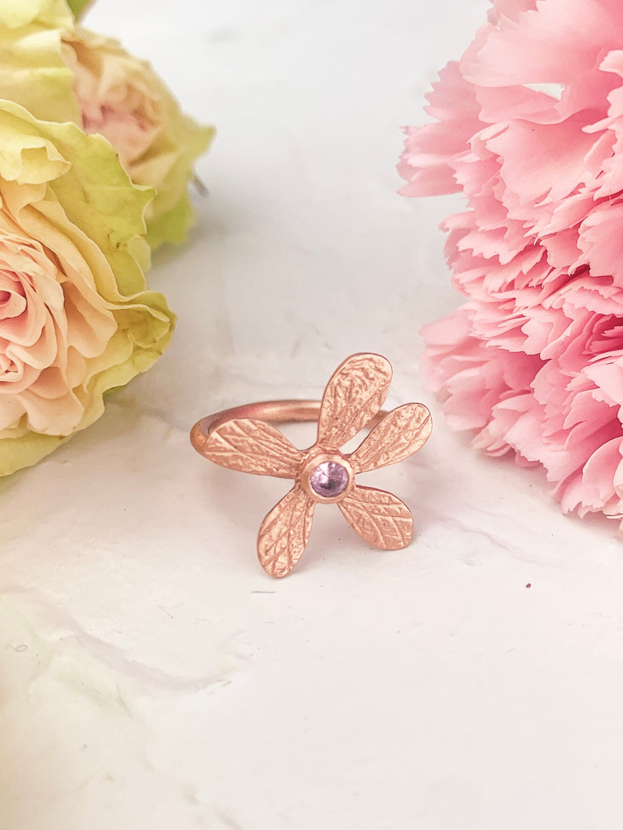 Five Petal Wildflower Ring from Ash & Rose