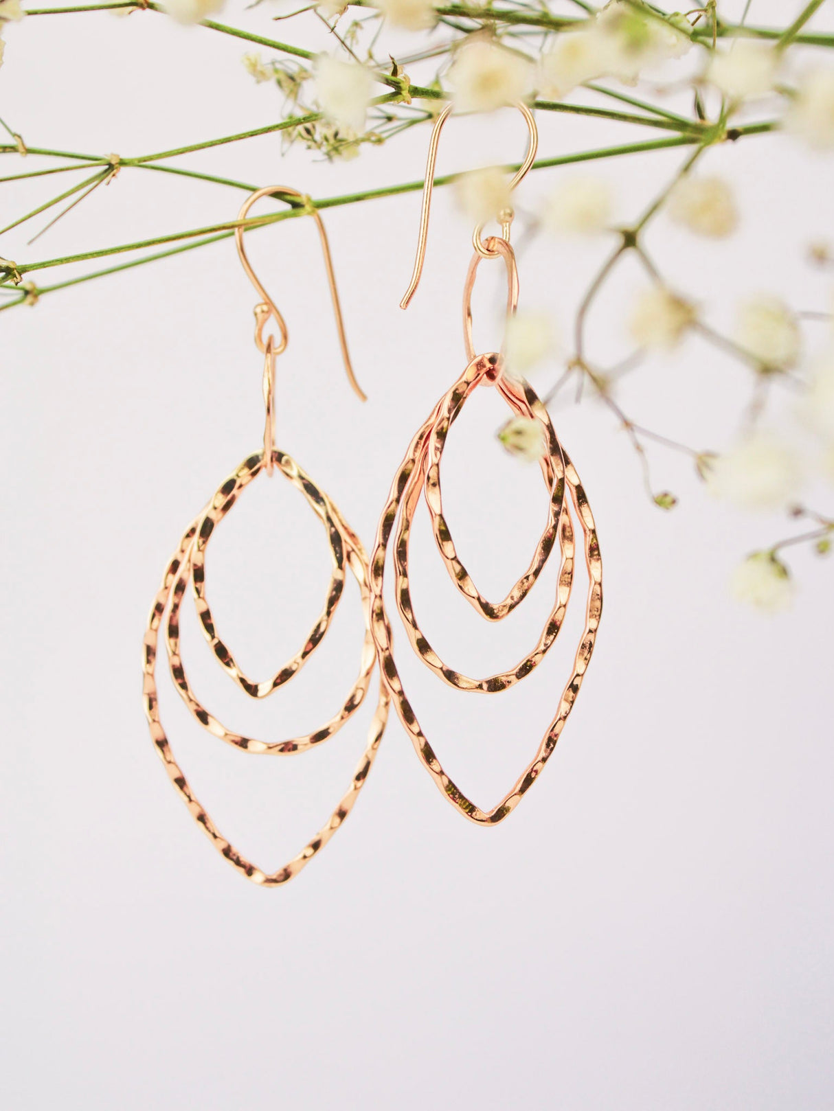 Finn Leaf Drop Earrings from Ash & Rose