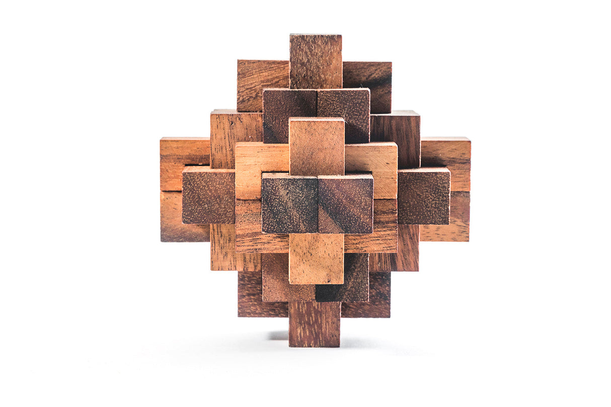 Construct Puzzle - Interlocking 24 piece Burr Puzzle from Kubiya Games