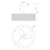 Farmhouse 24" DC Motor Ceiling Fan with Lighting and Remote Control From ParrotUncle