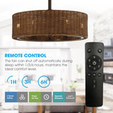 Farmhouse 24" DC Motor Ceiling Fan with Lighting and Remote Control From ParrotUncle