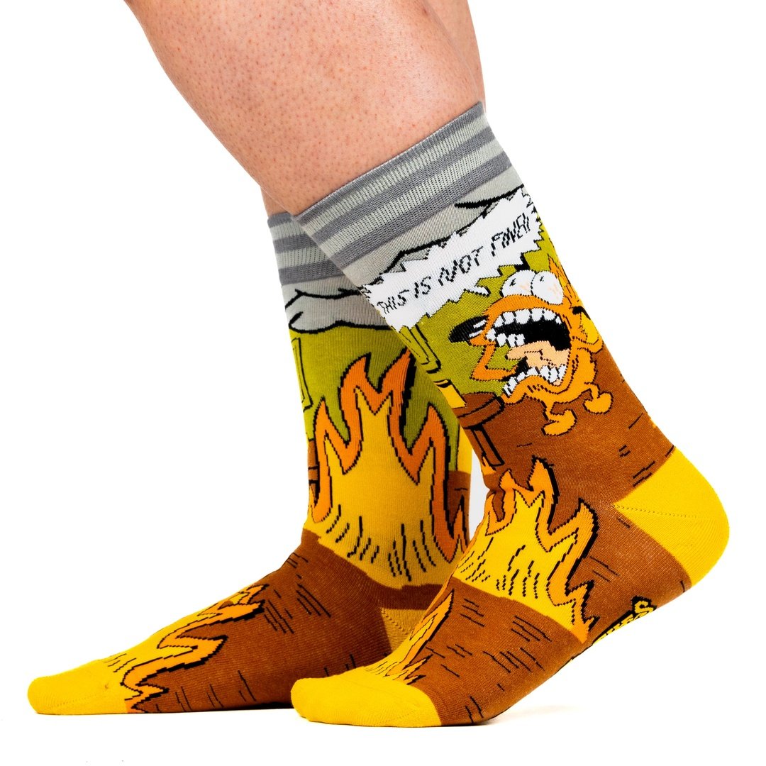 This is Fine. Also, Not Fine. Crew Socks from FootClothes