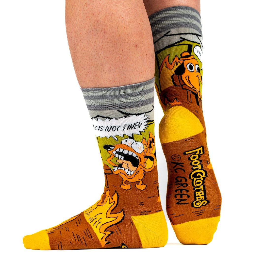 This is Fine. Also, Not Fine. Crew Socks from FootClothes
