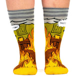 This is Fine. Also, Not Fine. Crew Socks from FootClothes
