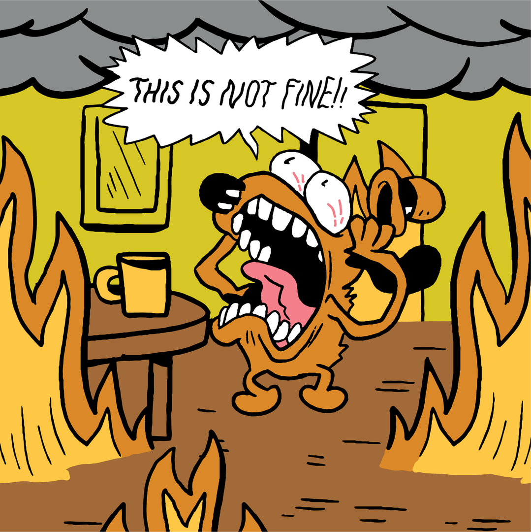 This is Fine. Also, Not Fine. Crew Socks from FootClothes