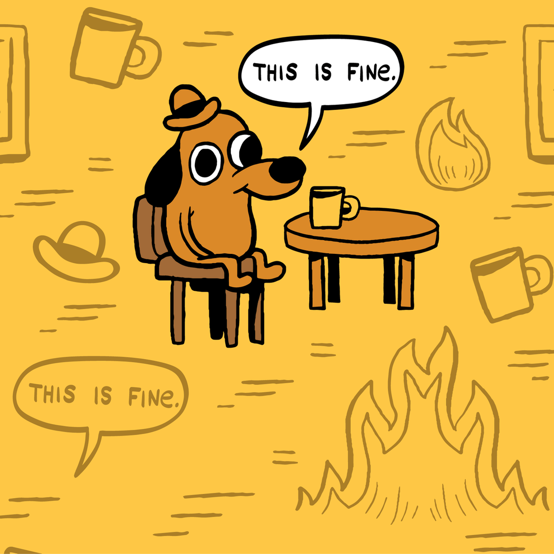This is Fine: Iconic Edition Crew Socks from FootClothes
