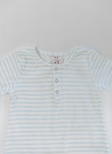 Walker Terry Romper - Blue & White Stripe from Timo & Violet