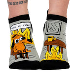 This is Fine: Black Coffee Edition Ankle Socks from FootClothes