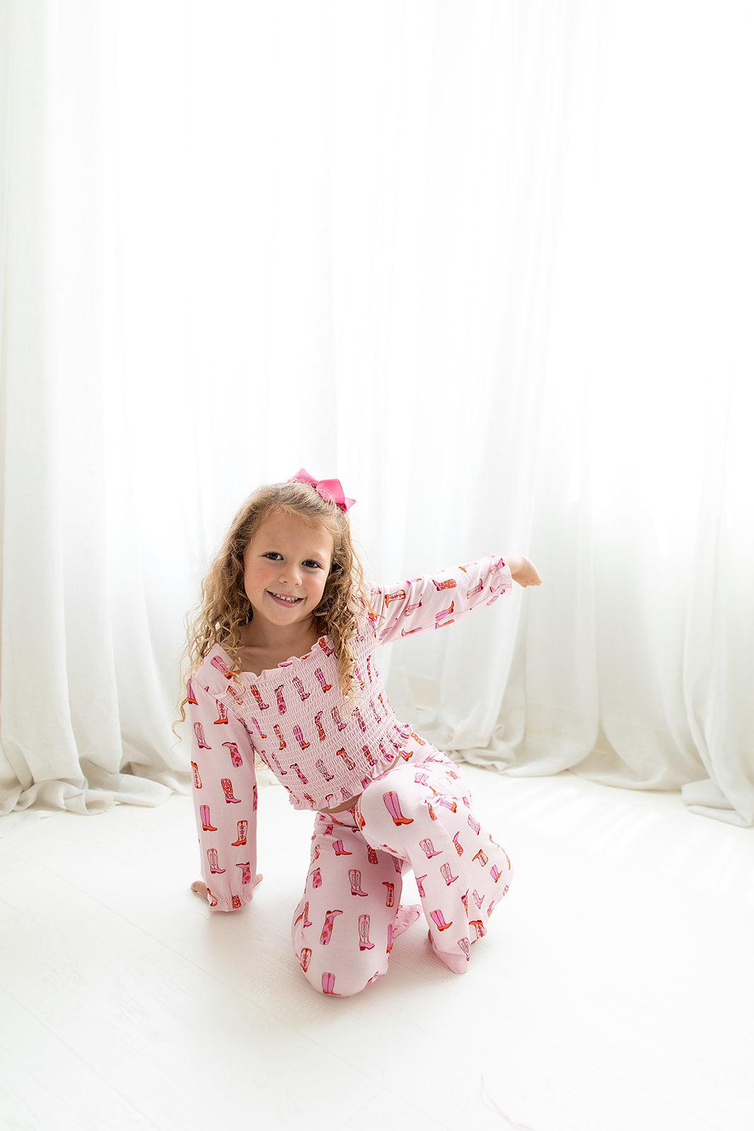 EXCLUSIVE YEE HAW HOLLIE DREAM SMOCKED FLARE SET from DREAM BIG LITTLE CO