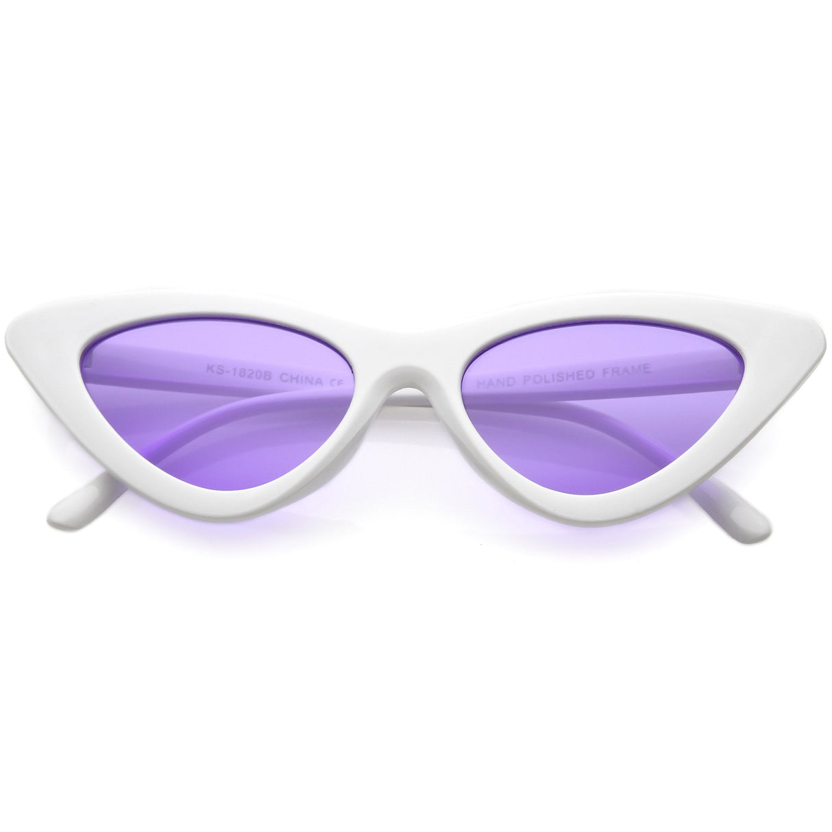 Women's Retro Side Angle Cat Eye Color Lens Sunglasses C510 from zeroUV