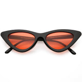 Women's Retro Flat Angle Colored Lens Black Frame Sunglasses C511 from zeroUV