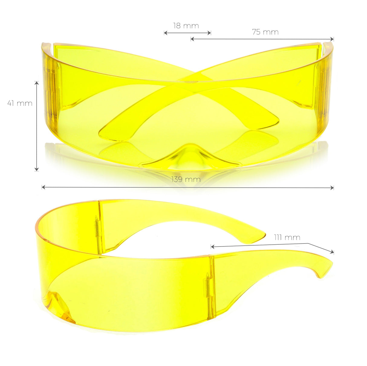 Futuristic Space Cadet Mono Lens Shield Sunglasses C471 from zeroUV