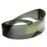 Futuristic Retro Mirror Wrap Around Shield Sunglasses 8762 from zeroUV