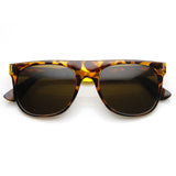 Hipster Super Flat Top Retro Horned Rim Sunglasses 8775 from zeroUV