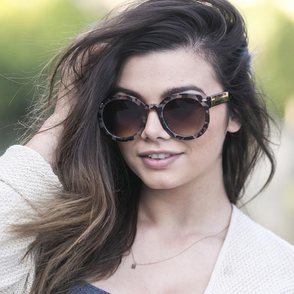 Womens Designer Round Oversize Retro Fashion Sunglasses 8623 from zeroUV