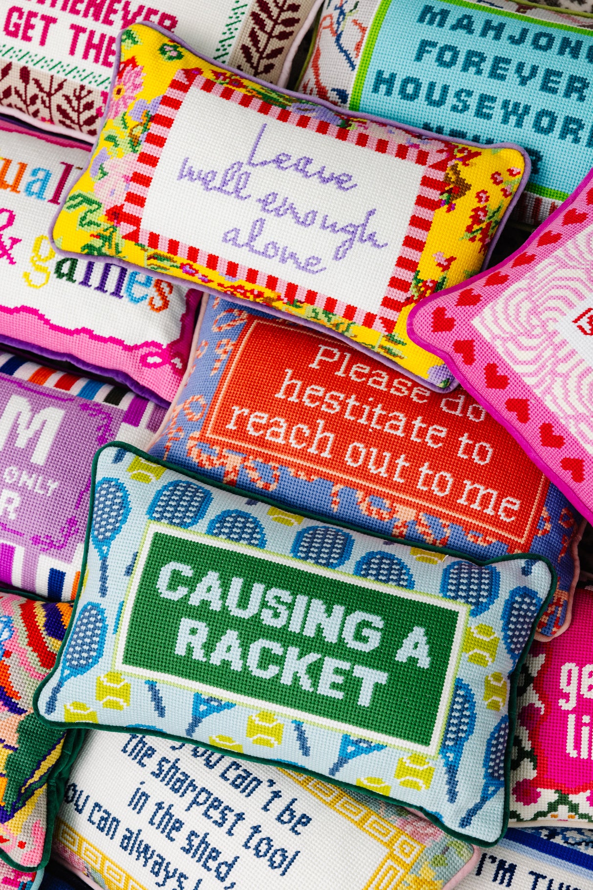 Well Enough Needlepoint Pillow from Furbish Studio