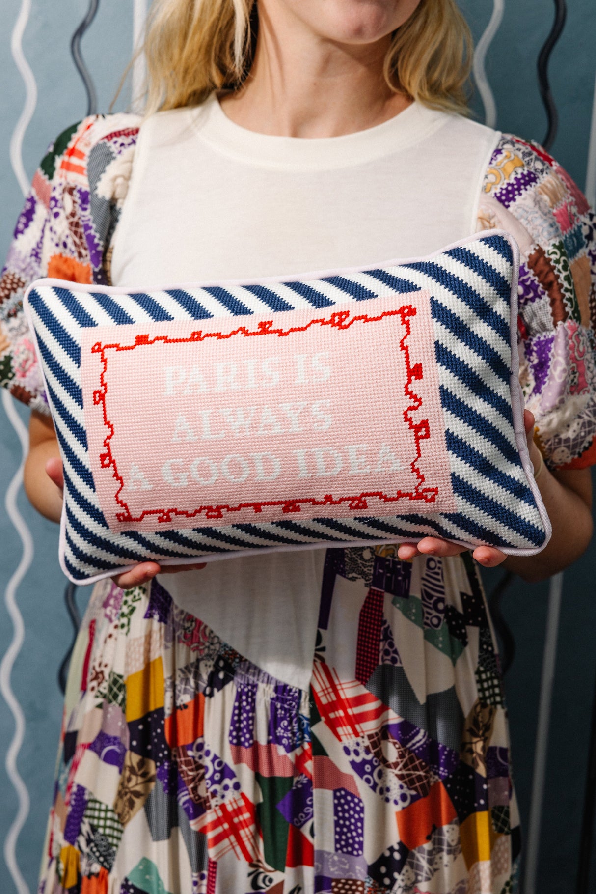 Paris Needlepoint Pillow from Furbish Studio