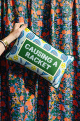 Causing A Racket Needlepoint Pillow from Furbish Studio