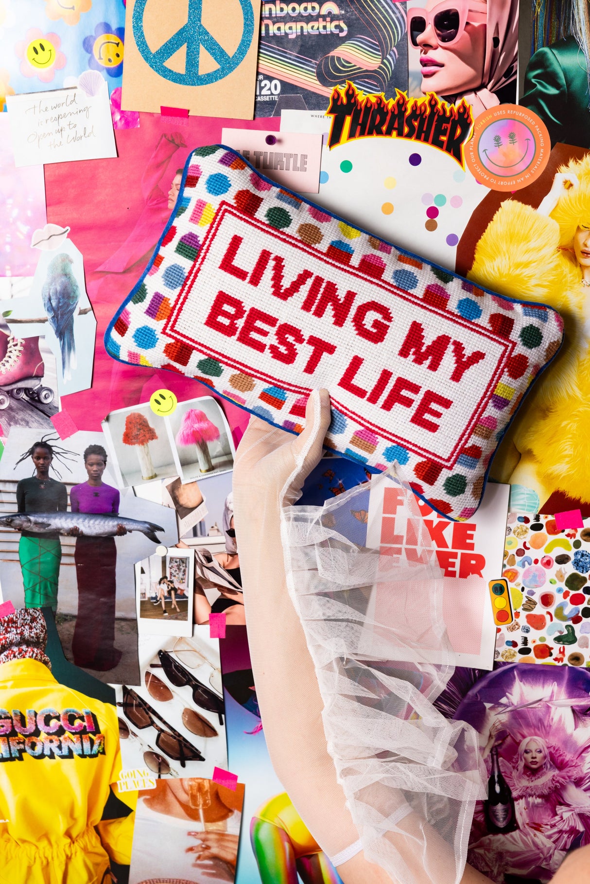 Best Life Needlepoint Pillow From Furbish Studio