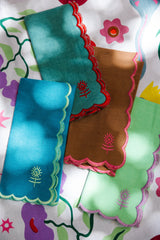 Icon Linen Napkins S/4 - Mint + Lilac from Furbish Studio