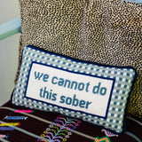 Sober Needlepoint Pillow from Furbish Studio
