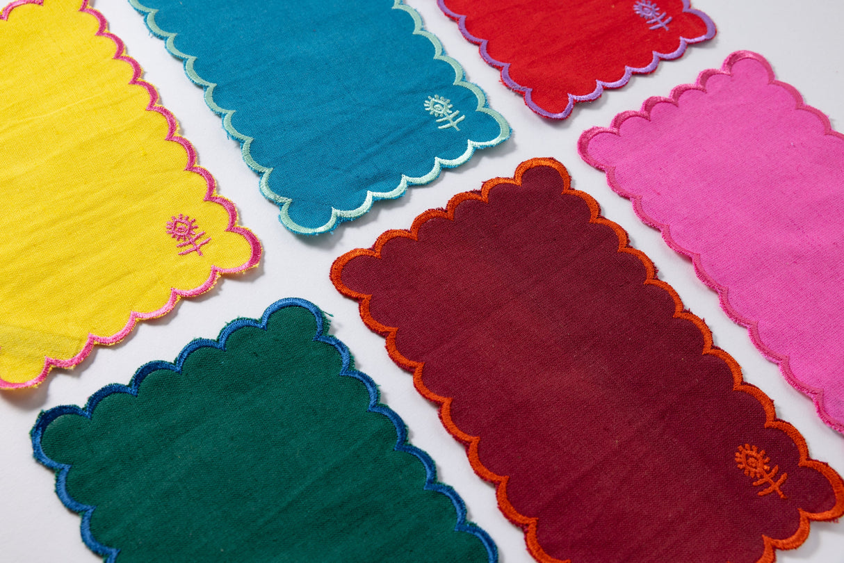 Icon Linen Cocktail Napkins S/6 - Rainbow from Furbish Studio