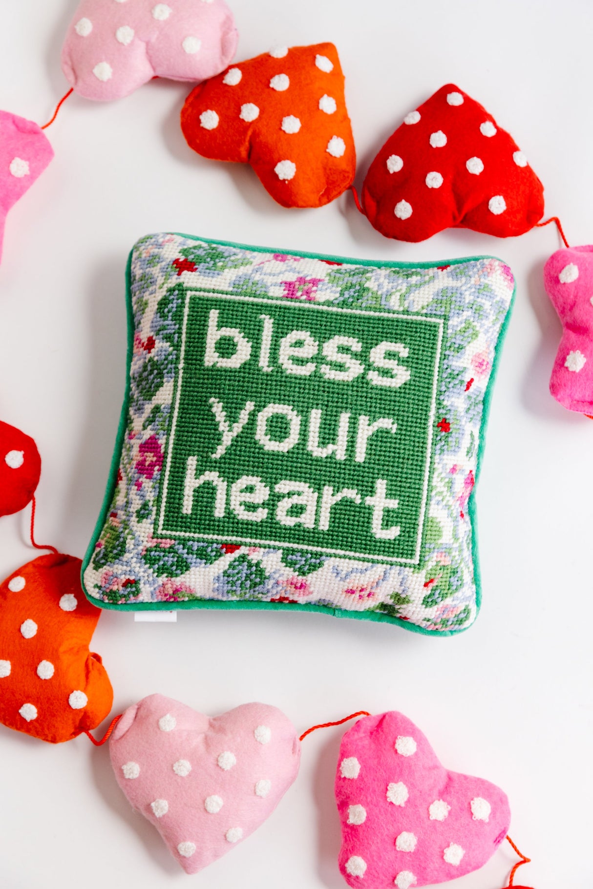 Bless Your Heart Needlepoint Pillow from Furbish Studio
