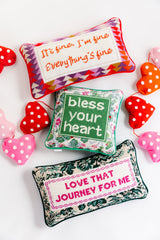 Bless Your Heart Needlepoint Pillow from Furbish Studio