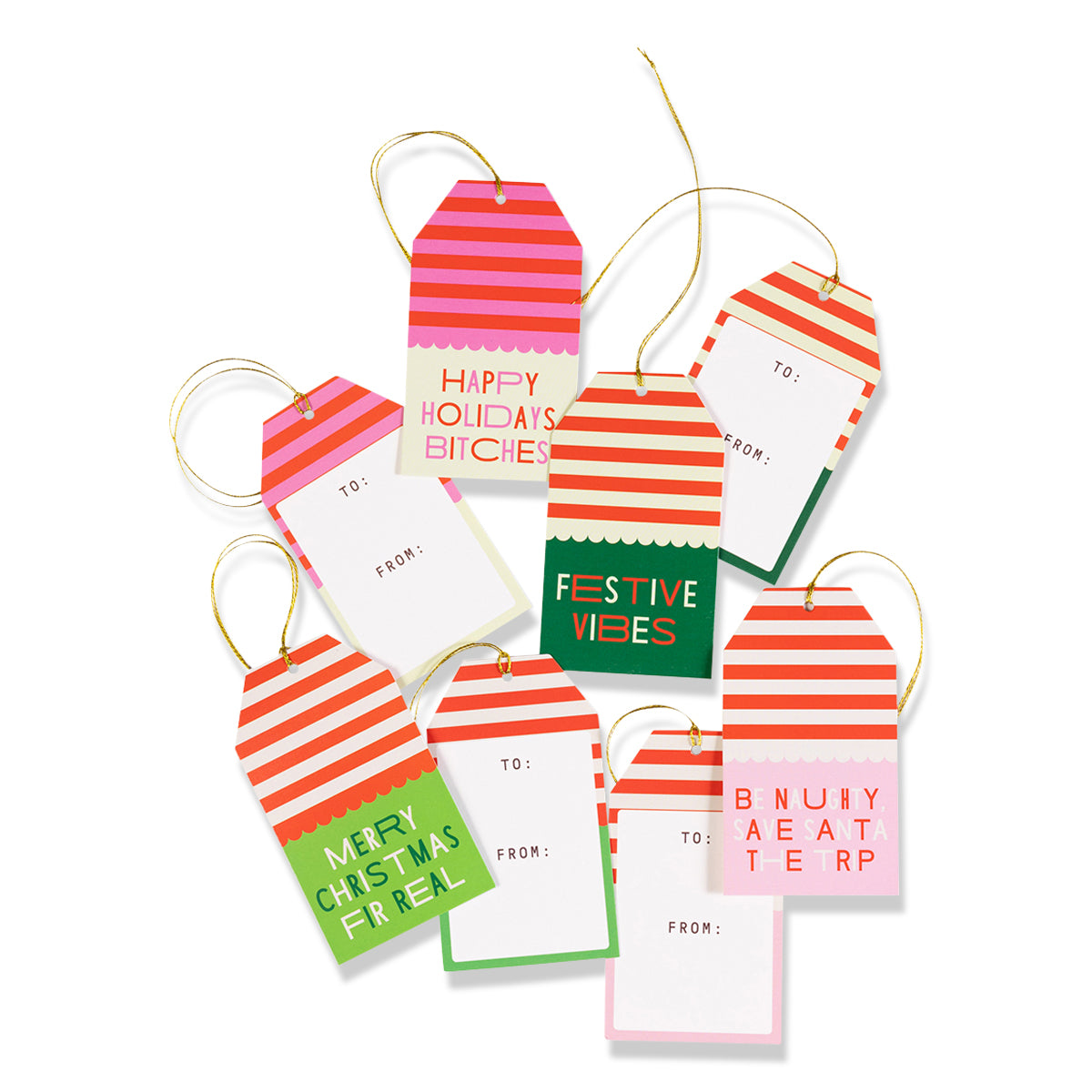 Gift Tag S/8 - Scallop Stripe from Furbish Studio