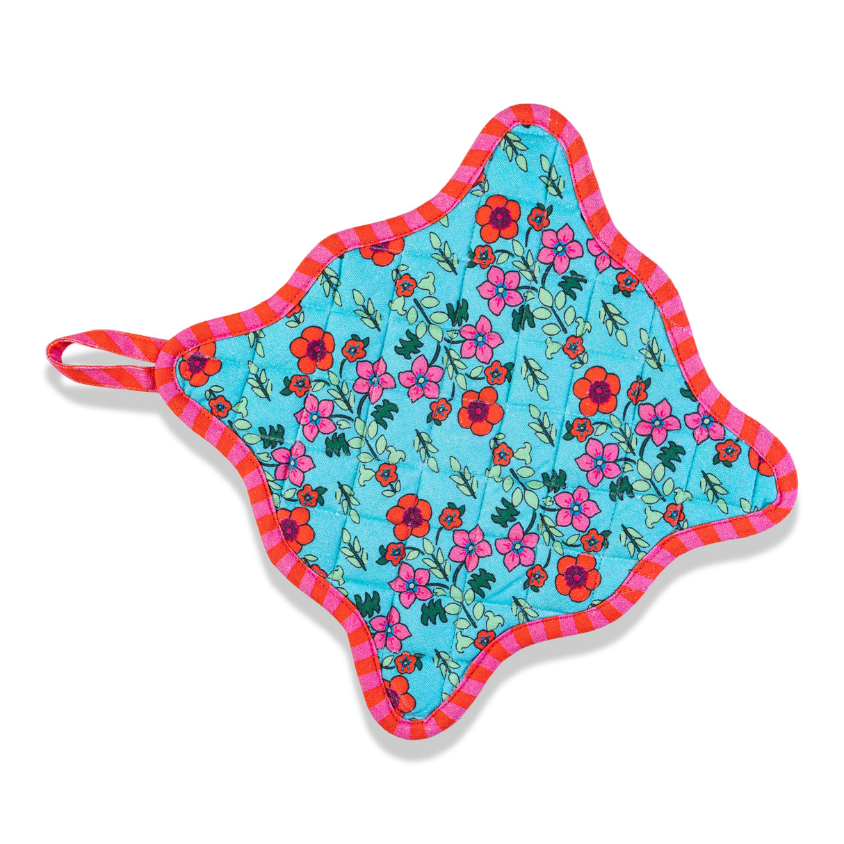 Turquoise Pot Holder & Oven Mitt from Furbish Studio
