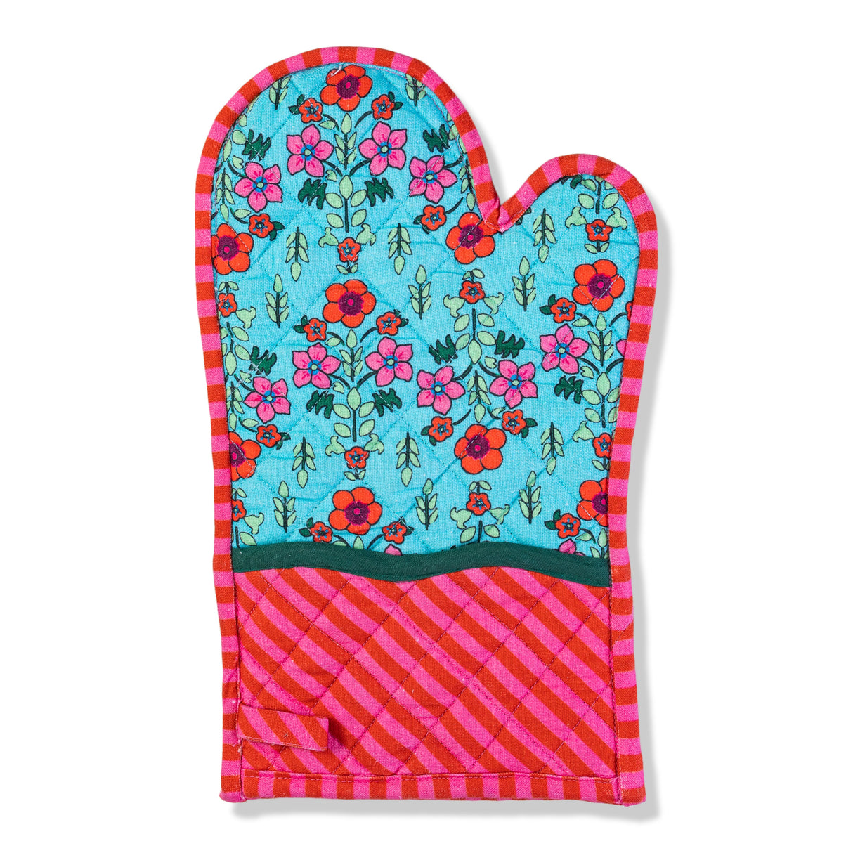 Turquoise Pot Holder & Oven Mitt from Furbish Studio