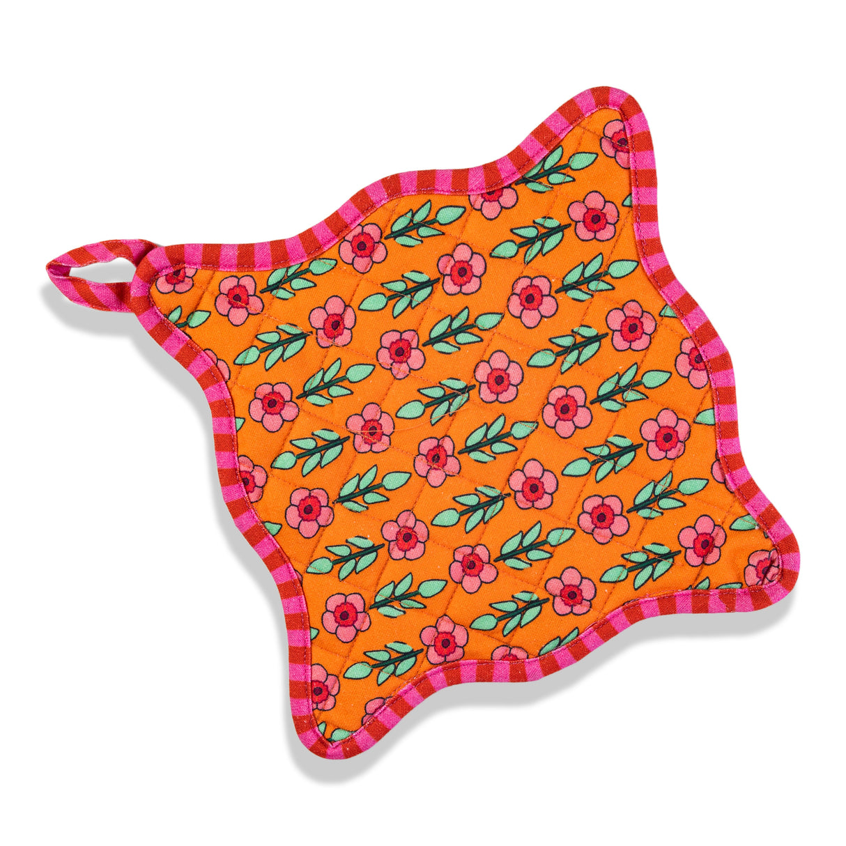 Red Pot Holder & Oven Mitt from Furbish Studio