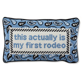 First Rodeo Needlepoint Pillow from Furbish Studio