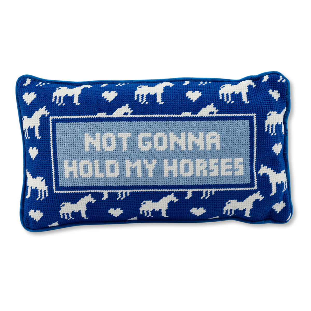 Hold My Horses Needlepoint Pillow from Furbish Studio