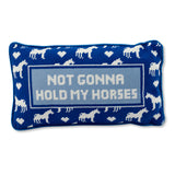 Hold My Horses Needlepoint Pillow from Furbish Studio
