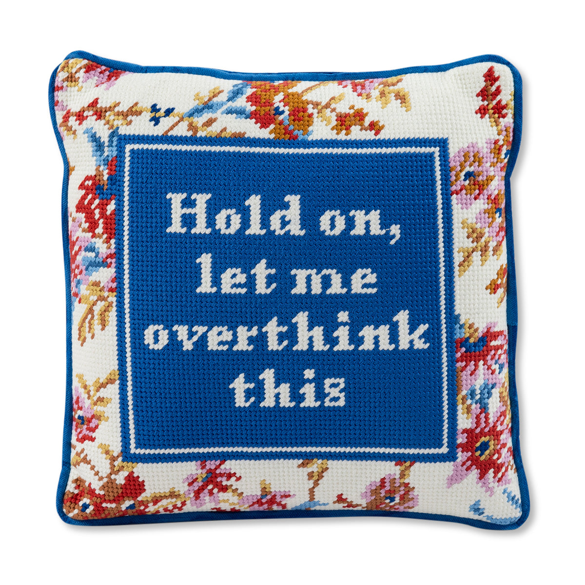 Overthink Needlepoint Pillow from Furbish Studio