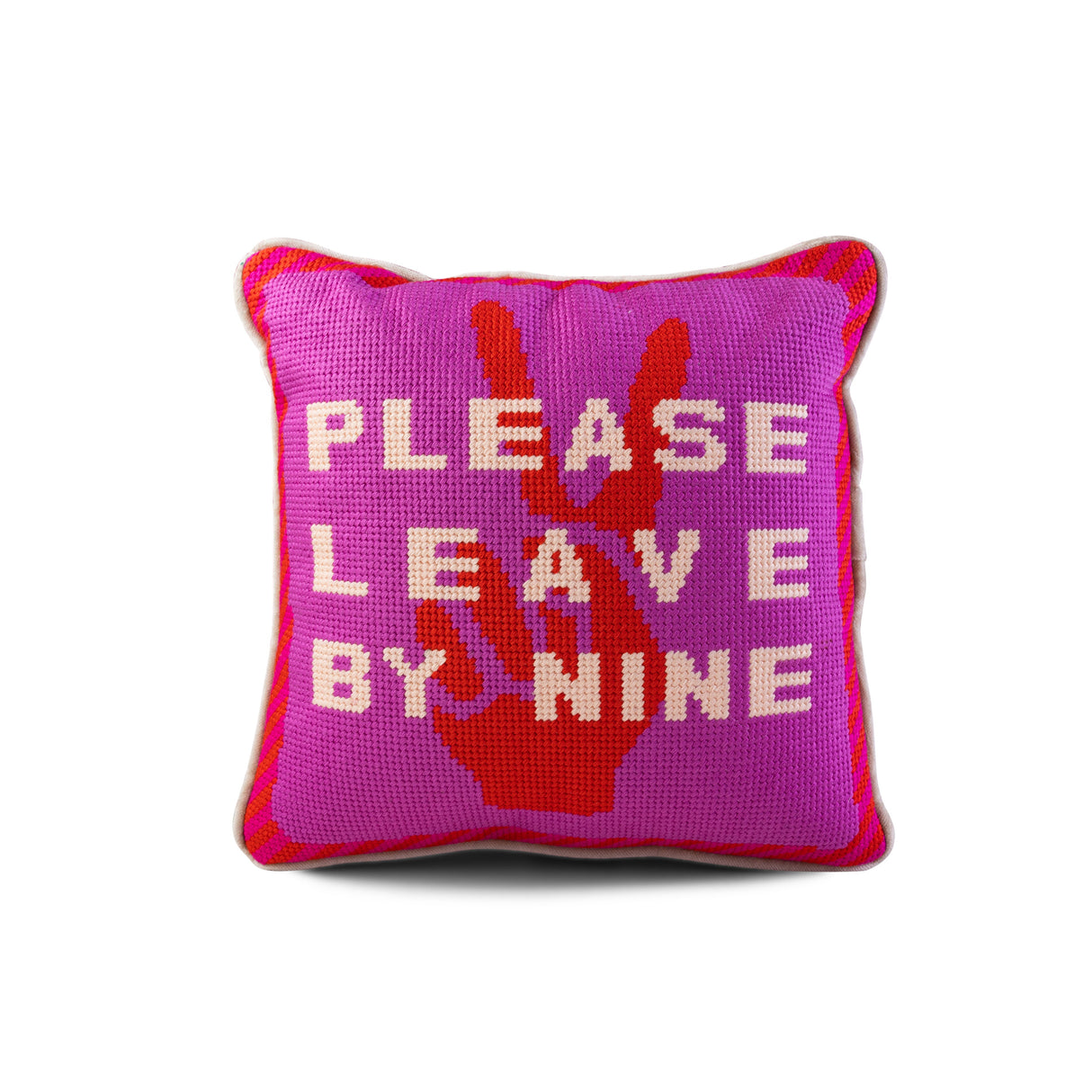 Leave by Nine Needlepoint Pillow from Furbish Studio