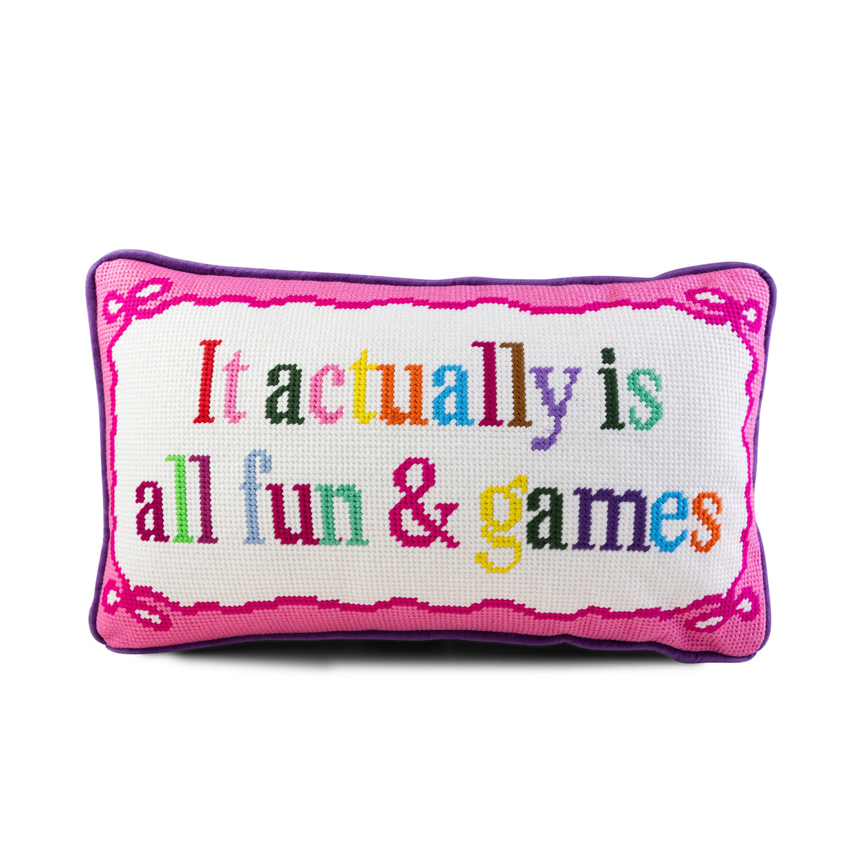 Fun And Games Needlepoint Pillow from Furbish Studio
