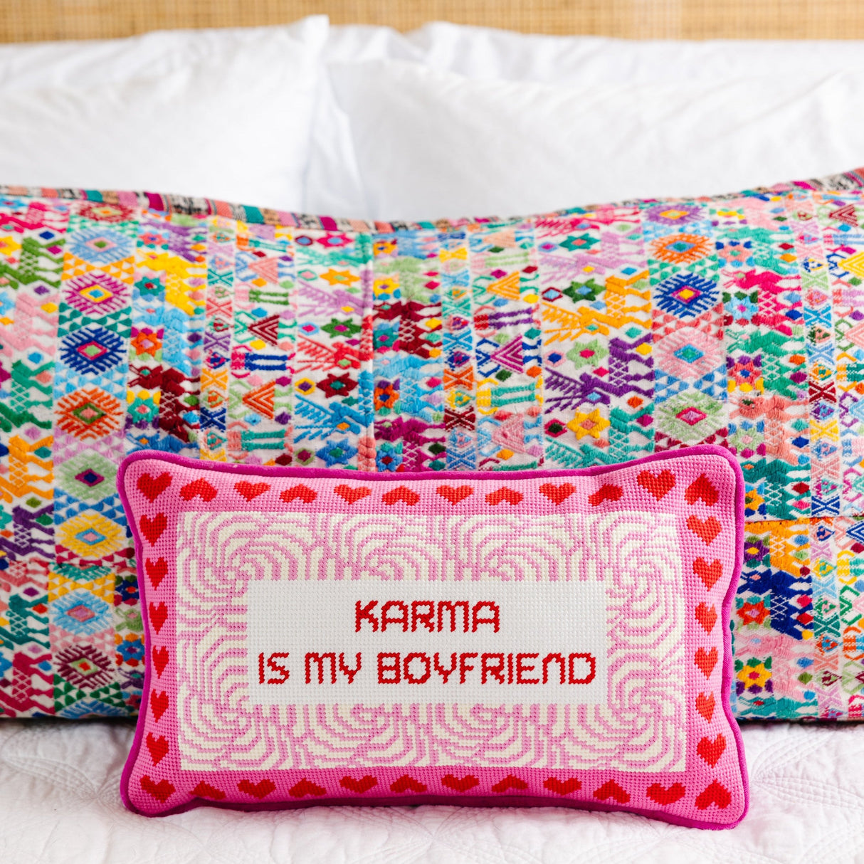Karma Needlepoint Pillow from Furbish Studio