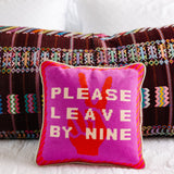 Leave by Nine Needlepoint Pillow from Furbish Studio