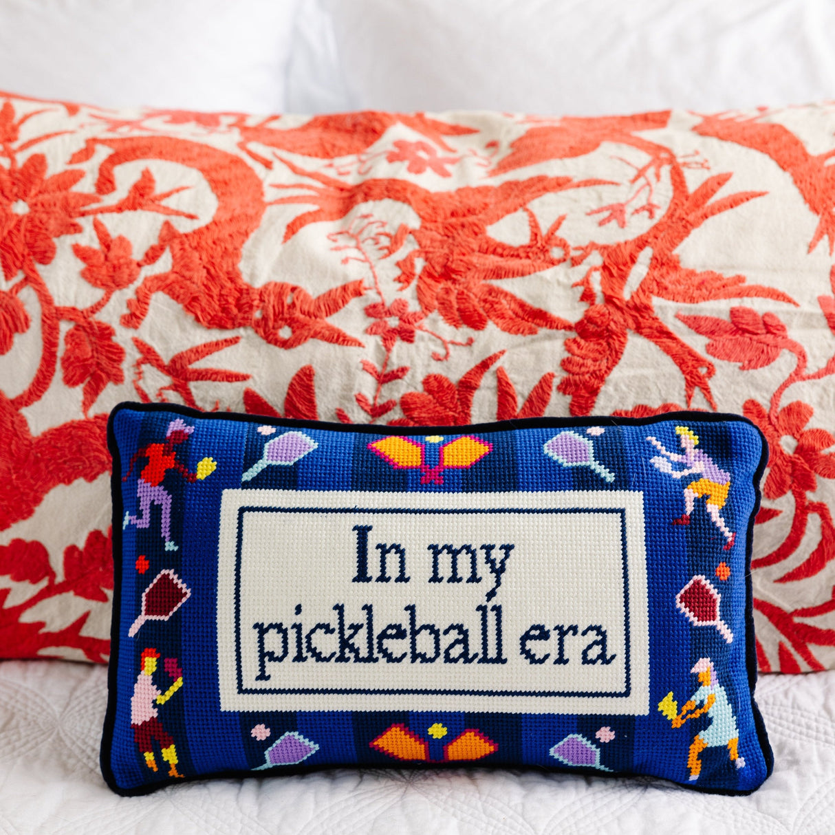 Pickleball Era Needlepoint Pillow from Furbish Studio