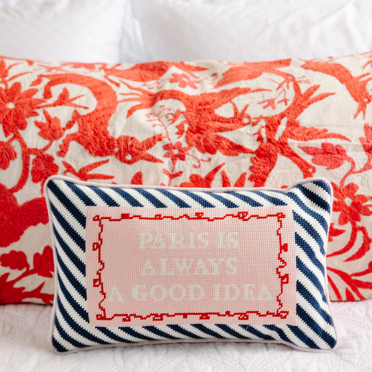 Paris Needlepoint Pillow from Furbish Studio
