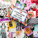Caviar and Cash Needlepoint Pillow from Furbish Studio
